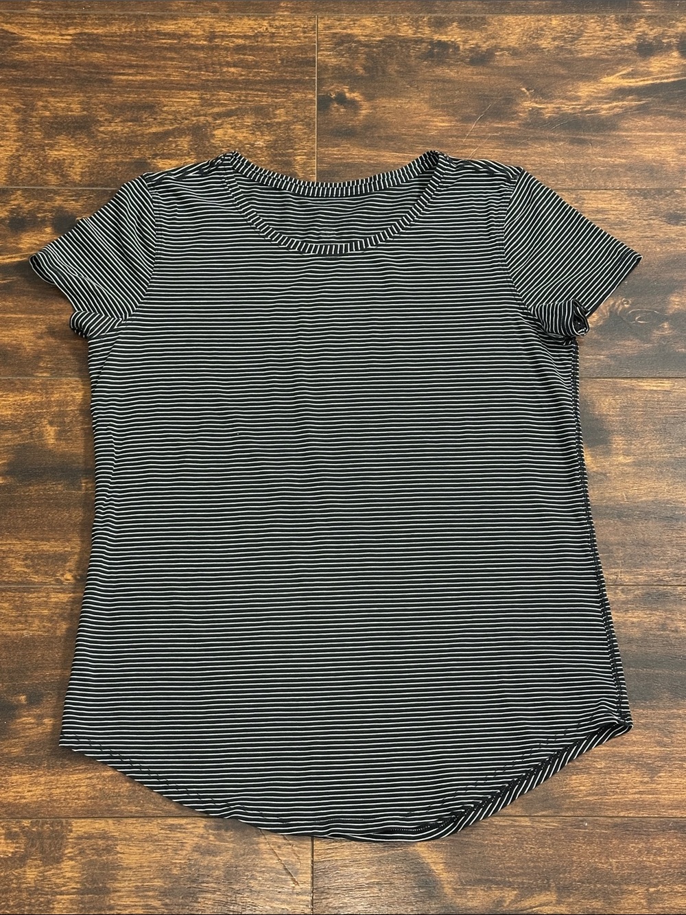 🖤 Lululemon Love Crew Striped Tee Black White Size 6 Est.